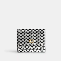 Mila Small Flap Wallet With Heart Print
