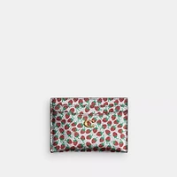 Essential Card Case With Strawberry Print