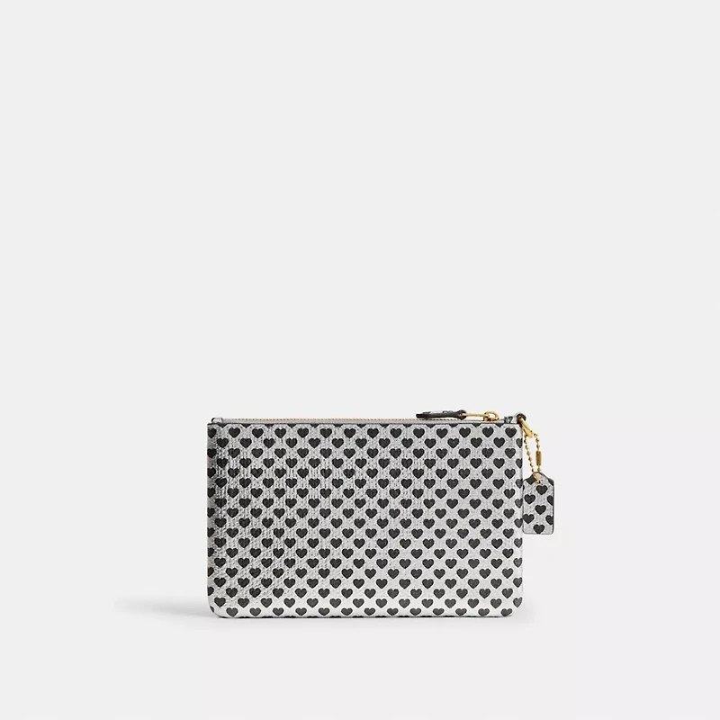 Essential Small Wristlet With Heart Print
