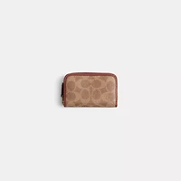Restored Small Zip Around Card Case In Signature Canvas