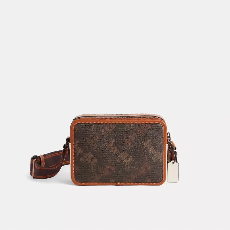 Restored Charter Crossbody Bag 24 With Large Horse And Carriage Print