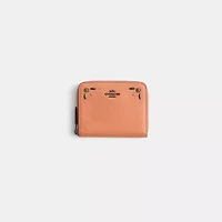 Restored Small Zip Around Wallet With Prairie Rivets Detail