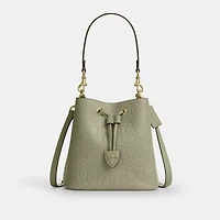 Rowan Bucket Bag In Signature Leather