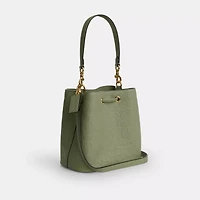 Rowan Bucket Bag In Signature Leather