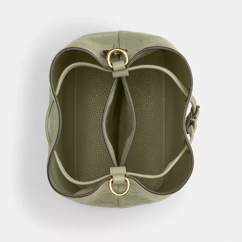 Rowan Bucket Bag In Signature Leather