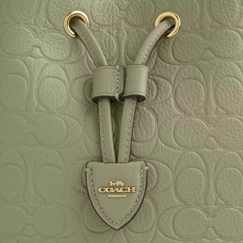 Rowan Bucket Bag In Signature Leather