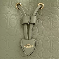 Rowan Bucket Bag In Signature Leather