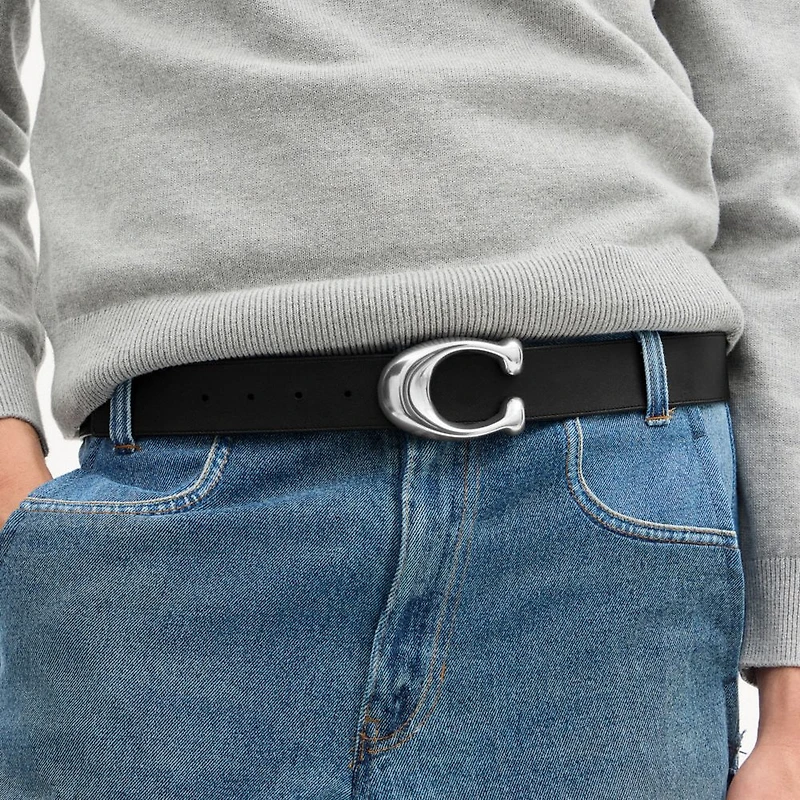 Sculpted C Buckle Reversible Belt, 38 Mm