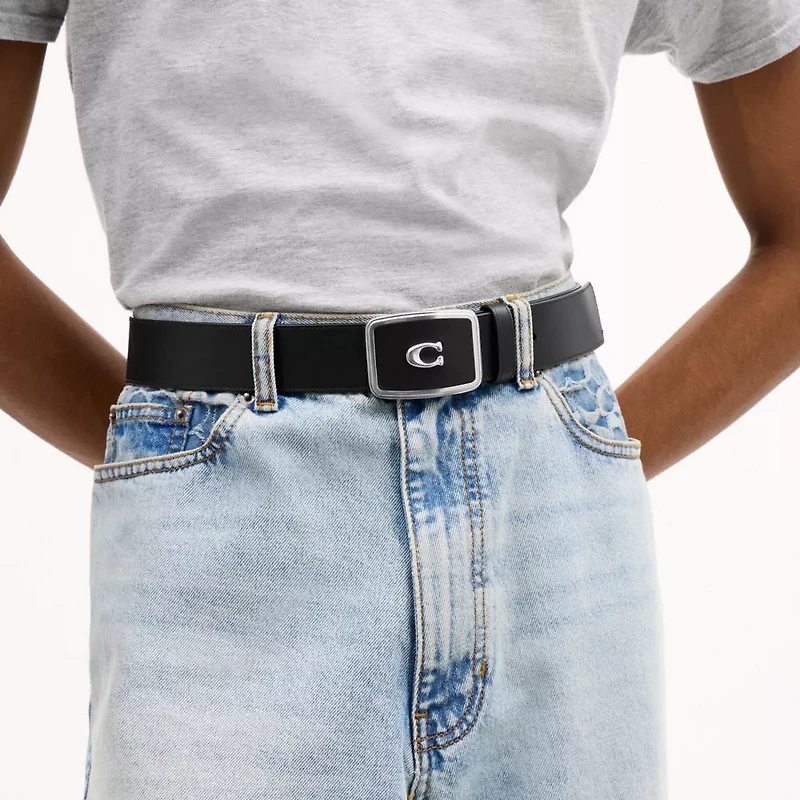 Signature Plaque Buckle Belt, 38 Mm