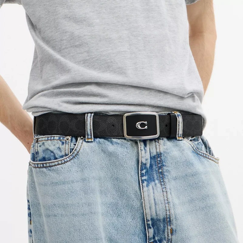 Signature Plaque Buckle Belt, 38 Mm