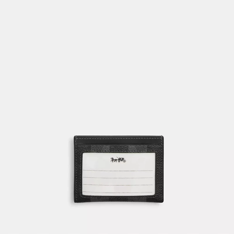 Slim Id Card Case In Signature Canvas With Stripes