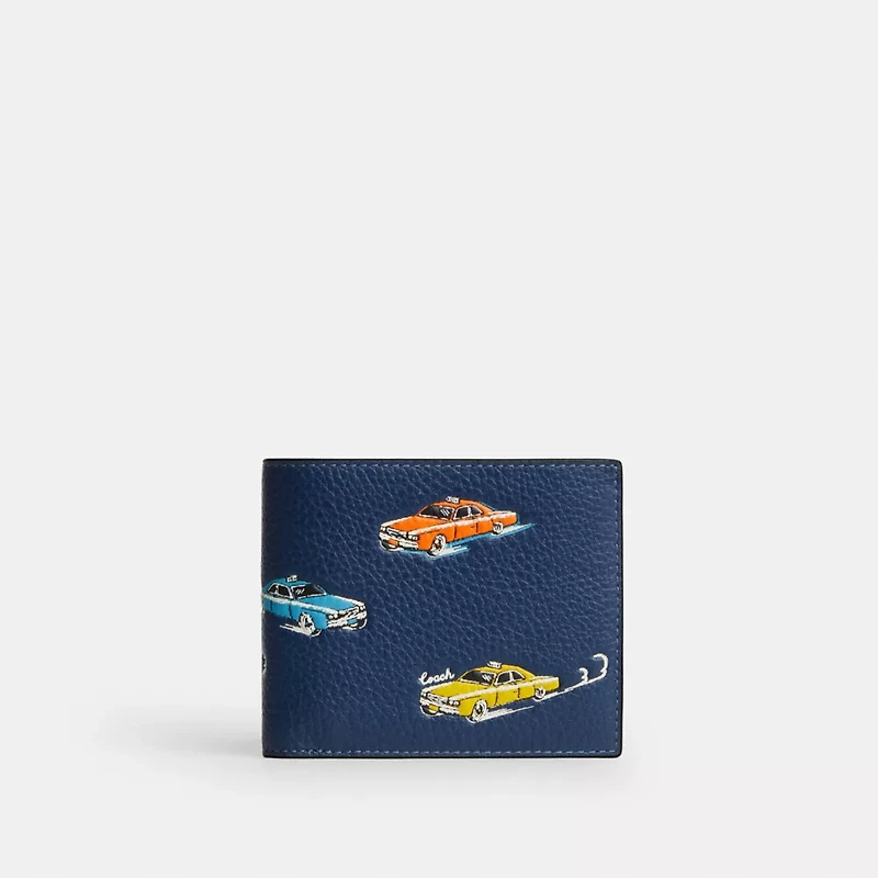 3-In-1 Wallet With Car Print