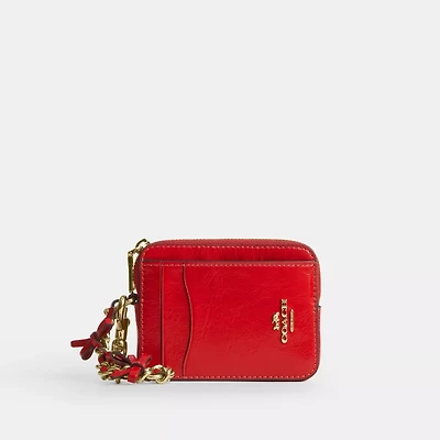 Zip Card Case With Bows