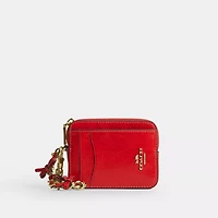 Zip Card Case With Bows
