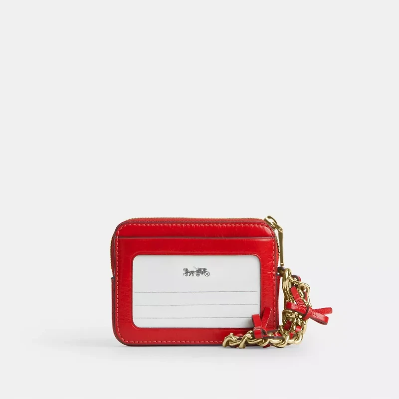 Zip Card Case With Bows