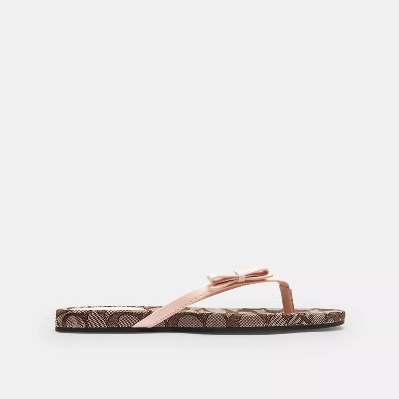 Bow Flip Flop Signature Jacquard