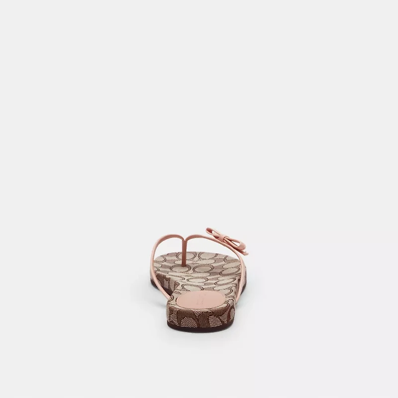 Bow Flip Flop Signature Jacquard