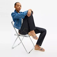 Margot Wooden Sandal Signature Jacquard