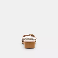 Margot Wooden Sandal Signature Jacquard