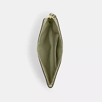 Large Corner Zip Wristlet In Signature Leather