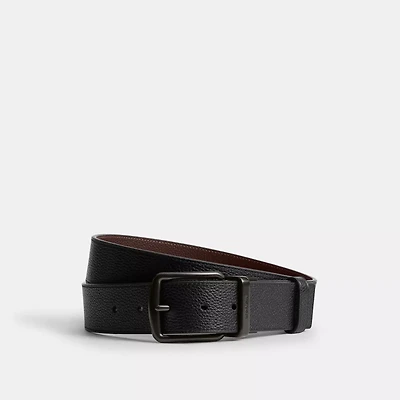 Boxed Plaque And Harness Buckle Cut-To-Size Reversible Belt, 38 Mm