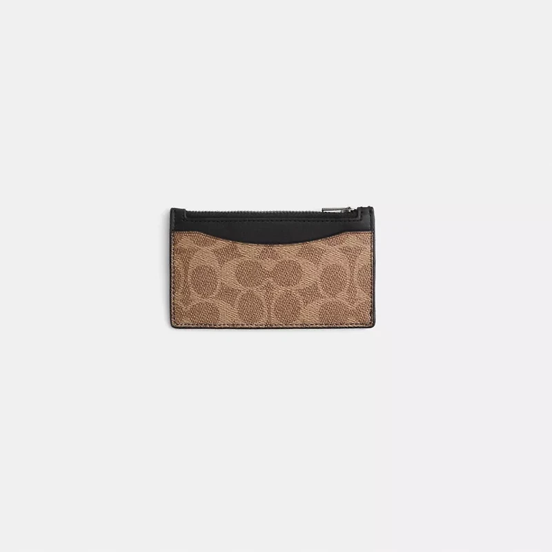 Restored Zip Card Case In Signature Canvas