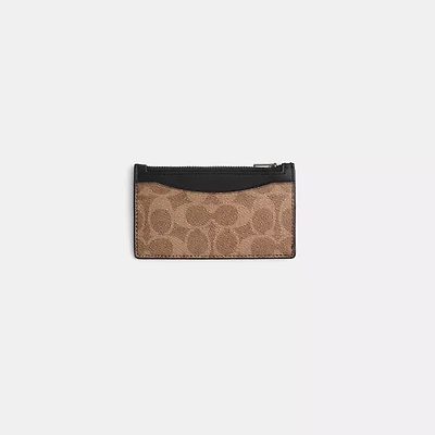 Restored Zip Card Case In Signature Canvas