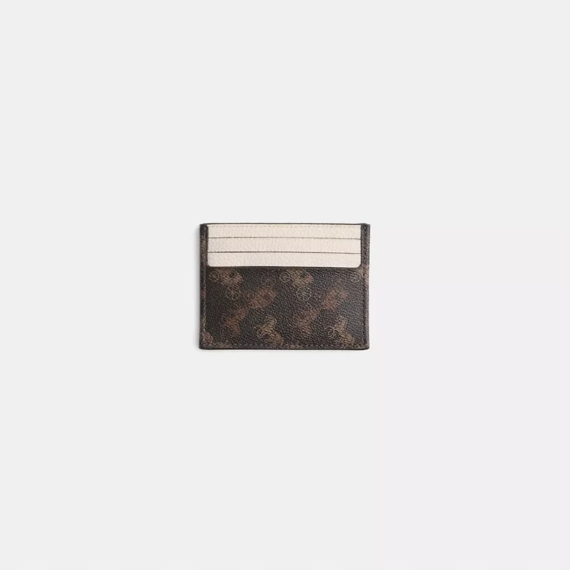 Restored Card Case With Horse And Carriage Print