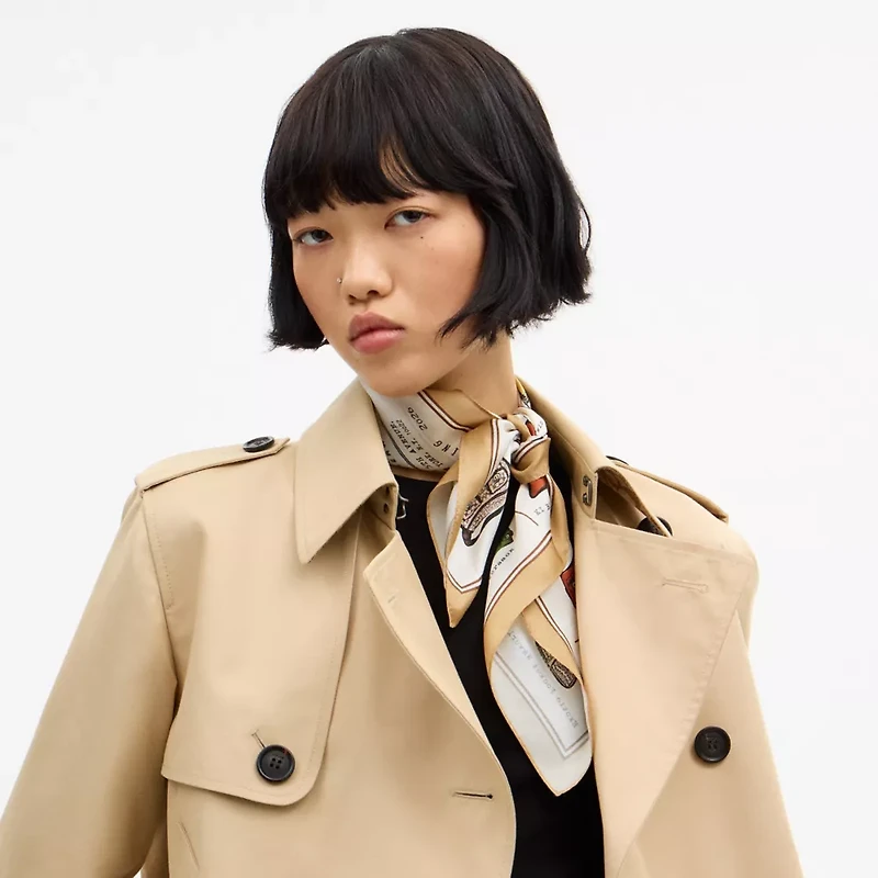 Coach Originals Catalog Print Silk Bandana