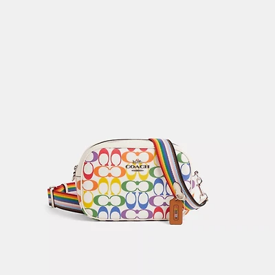 Restored Jamie Camera Bag In Rainbow Signature Canvas