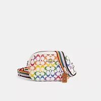 Restored Jamie Camera Bag In Rainbow Signature Canvas