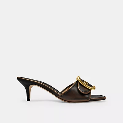 Margot Sandal With Oversized Buckle Loved Leather