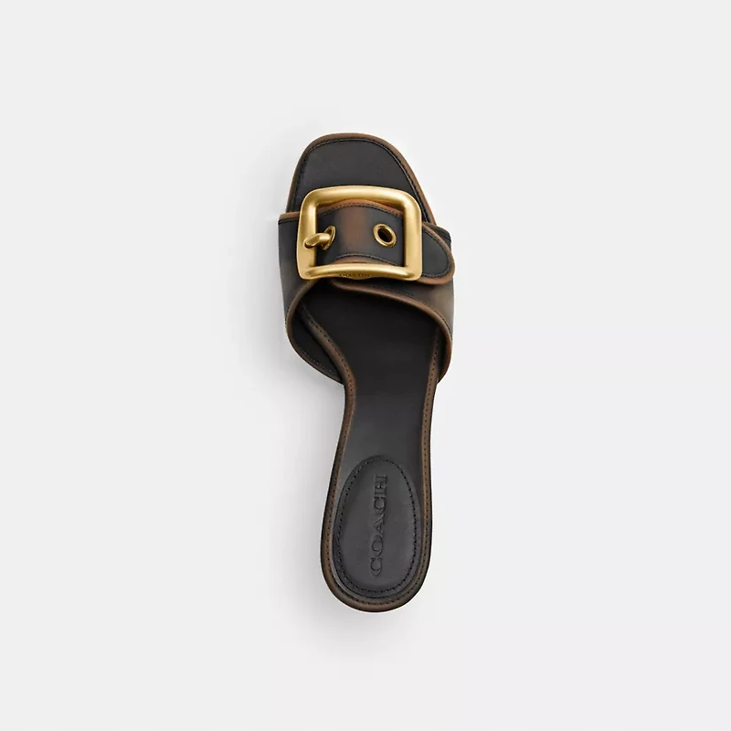 Margot Sandal With Oversized Buckle Loved Leather