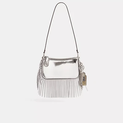 Upcrafted Penn Shoulder Bag In Silver Metallic