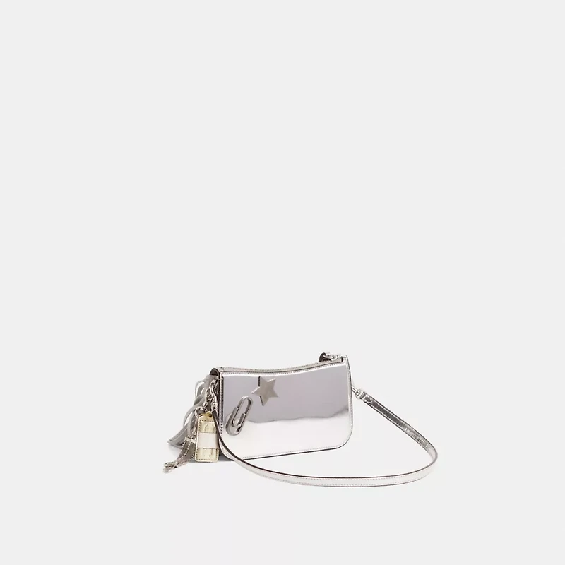Upcrafted Penn Shoulder Bag In Silver Metallic