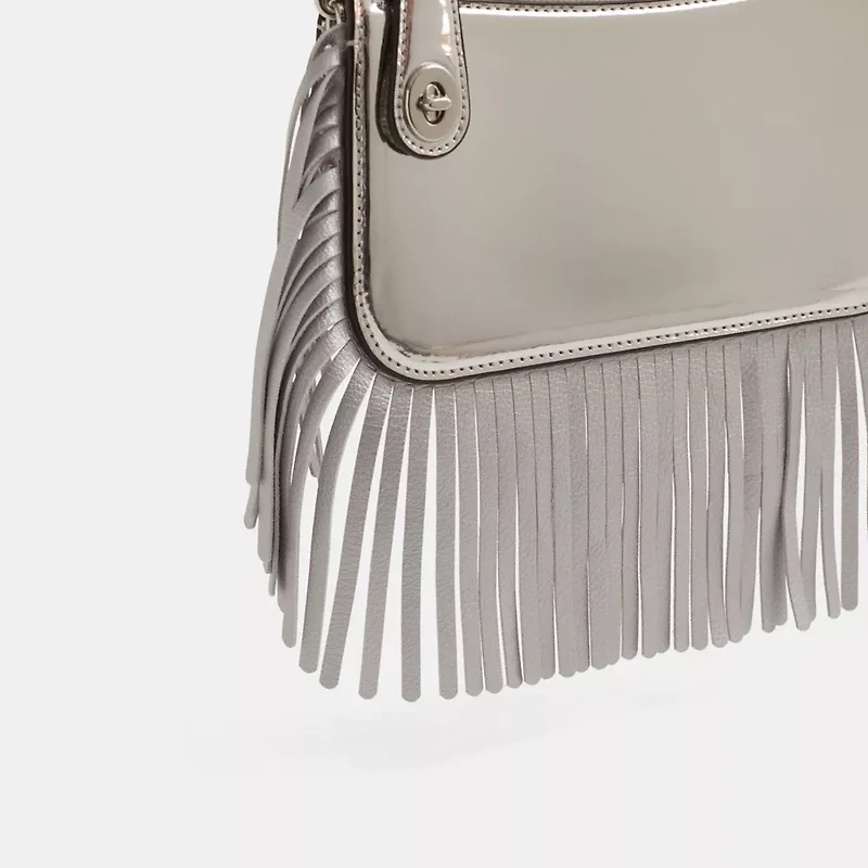 Upcrafted Penn Shoulder Bag In Silver Metallic