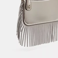 Upcrafted Penn Shoulder Bag In Silver Metallic