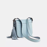 Upcrafted Courier Bag In Crocodile