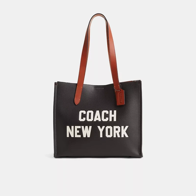 Restored Relay Tote Bag 34 With Coach Graphic