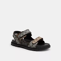 Double Strap Sandal Signature Jacquard