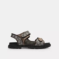 Double Strap Sandal Signature Jacquard