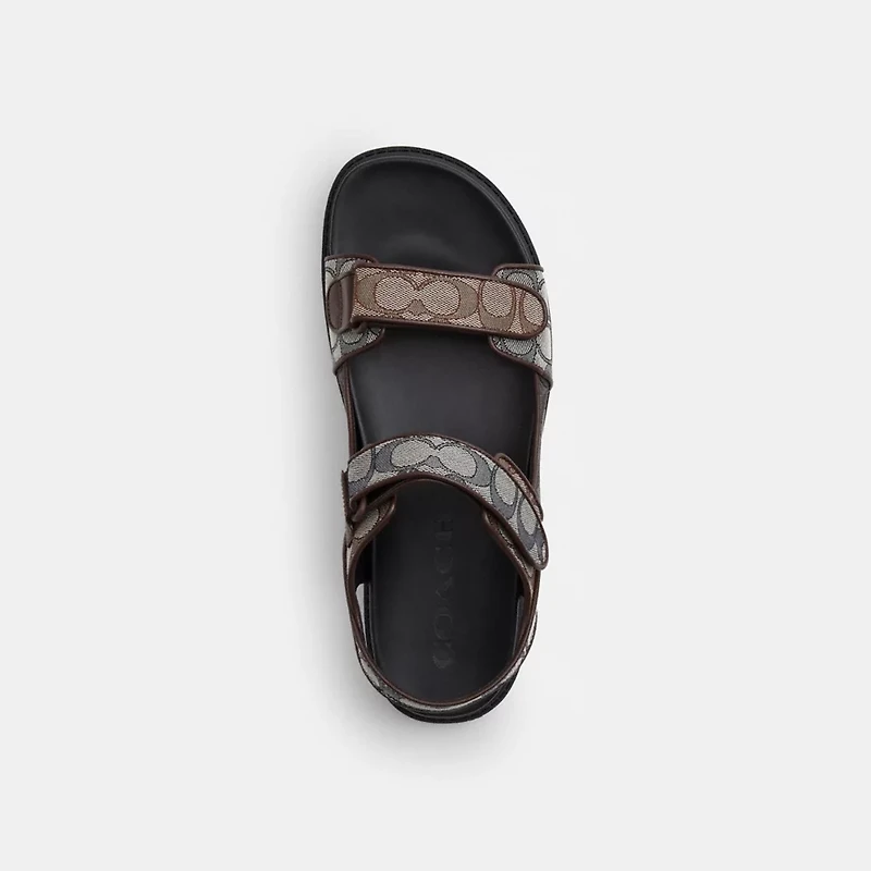 Double Strap Sandal Signature Jacquard