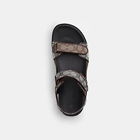 Double Strap Sandal Signature Jacquard