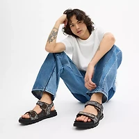 Double Strap Sandal Signature Jacquard