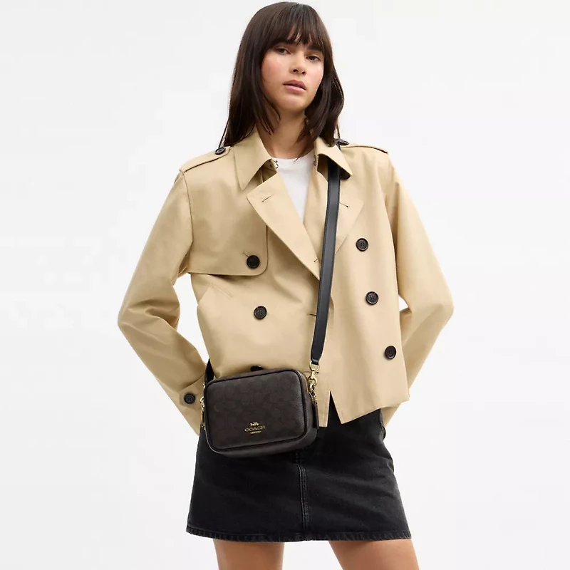 Mini Carey Crossbody Bag Signature Canvas