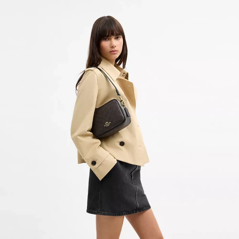 Mini Carey Crossbody Bag Signature Canvas