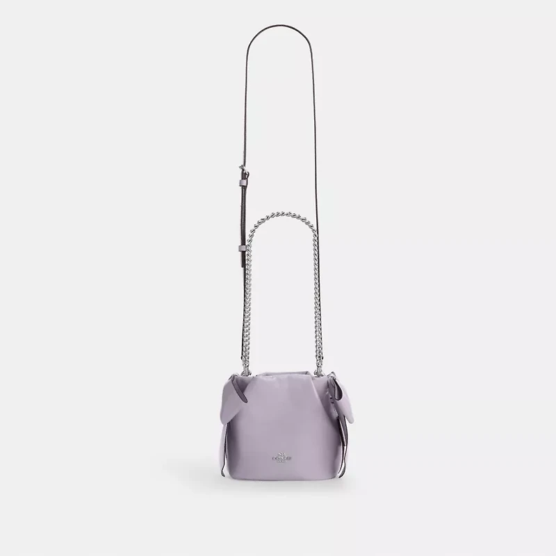 Faye Mini Drawstring Bag With Bows