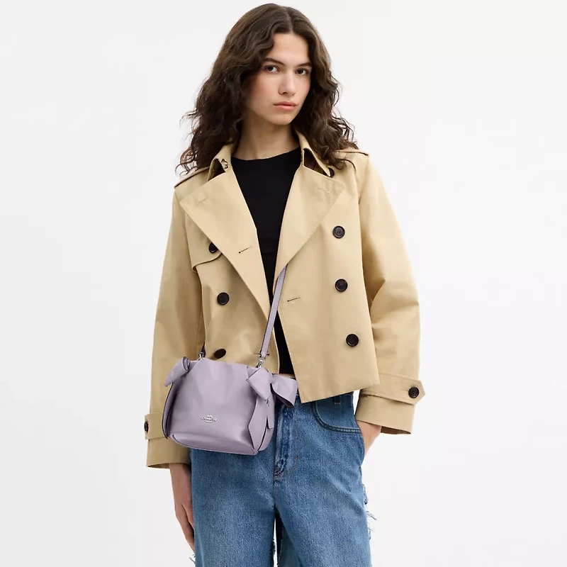 Faye Mini Drawstring Bag With Bows