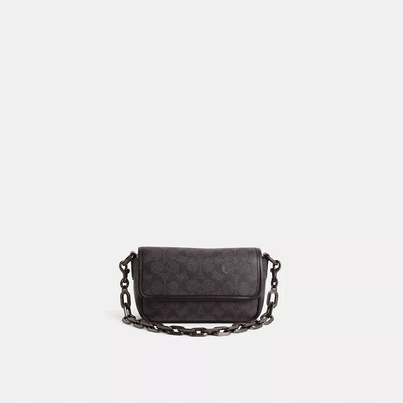 Restored Charter Flap Crossbody Bag 18 In Signature Canvas