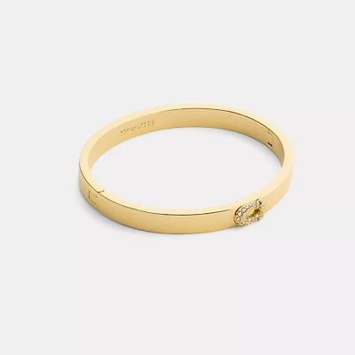 Pavé C Hinged Bangle